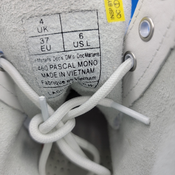 Dr Martens Pascal Mono White 1460 Boots Women’s Size 6 Leather Doc Martens New - Picture 6 of 9